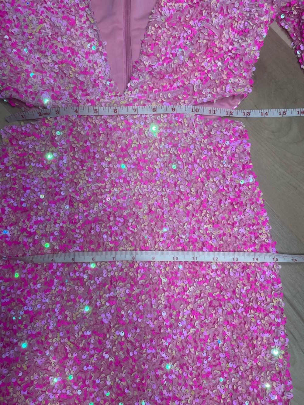 Petal & Pup Pink Sequin Mini Dress Small Prom Vegas Bachelorette Party - Picture 9 of 10